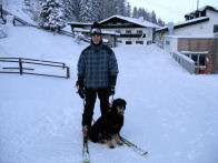 Thomas en Luna klaar om te gaan ski�n.