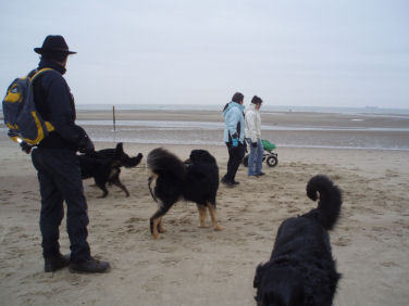 Arie mee op wandel met de BHC, Cadzand 15-02-2009.