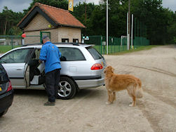 Donkere regenwolken hangen duidelijk in de lucht.