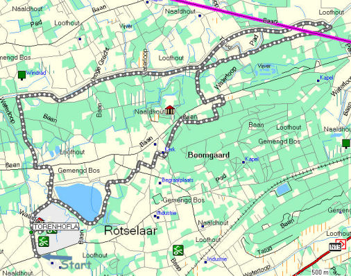 De Meander wandeling Rotselaar, 13-01-2008.