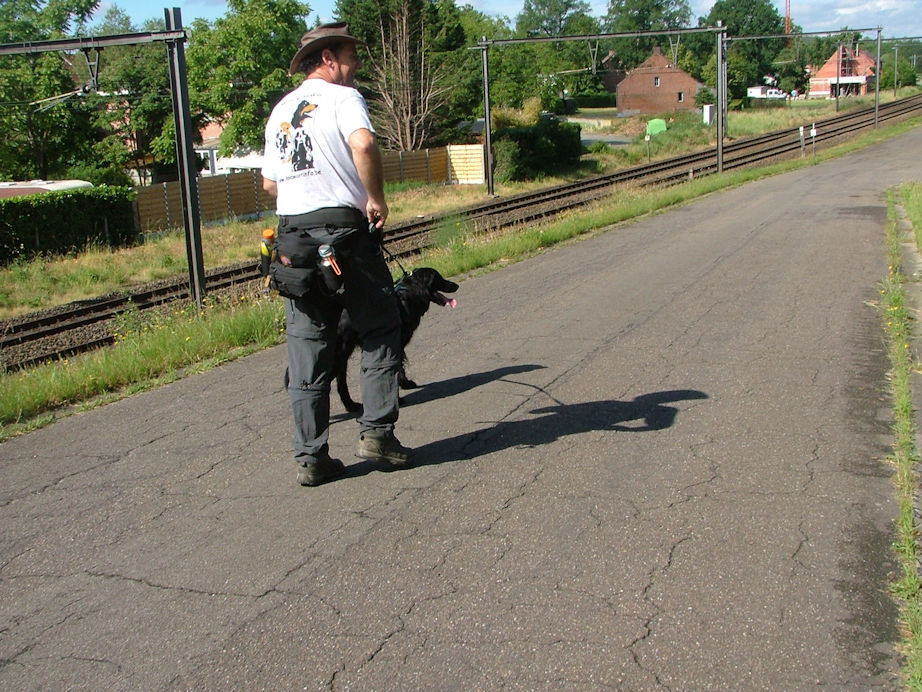 Een van de weinige stukjes asfalt. Gelukkig op de juiste temperatuur!