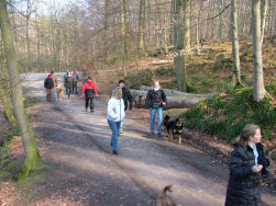 Start van de wandeling.