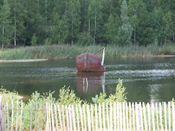 Nog een overblijfsel uit de zandwinningstijd.