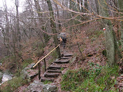 Af en toe even bergop, toch wel glad...