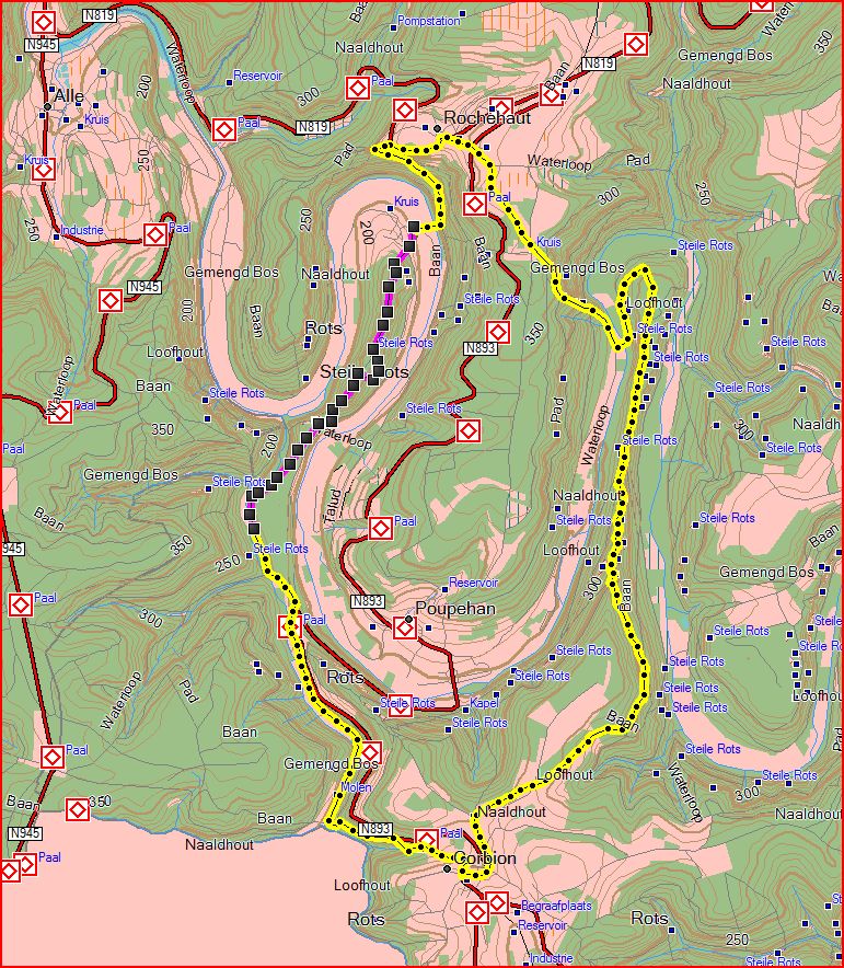 De wandeling van +/- 15km met vooral ups...