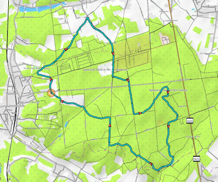 Hier kan je de wandeling volgen...
