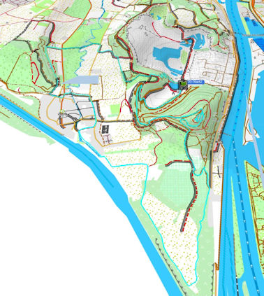 De map van de wandeling...