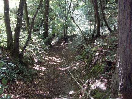 Zelfs met het touw zit je hier regelmatig op je kont!