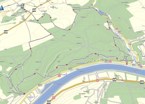 De gevolgde route in beeld...