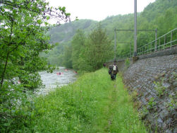 Tussen het spoor en de Ourthe.
