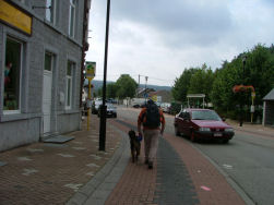 Het eerste stuk langs de rue Grande.