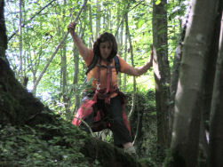 Bij deze afdaling kan je de bomen goed gebruiken!