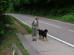 Het eerste stuk langs de openbare weg.